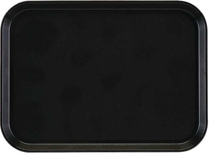  Cambro Plateau rectangulaire antid&eacute;rapant en fibre de verre EpicTread noir 35 cm 