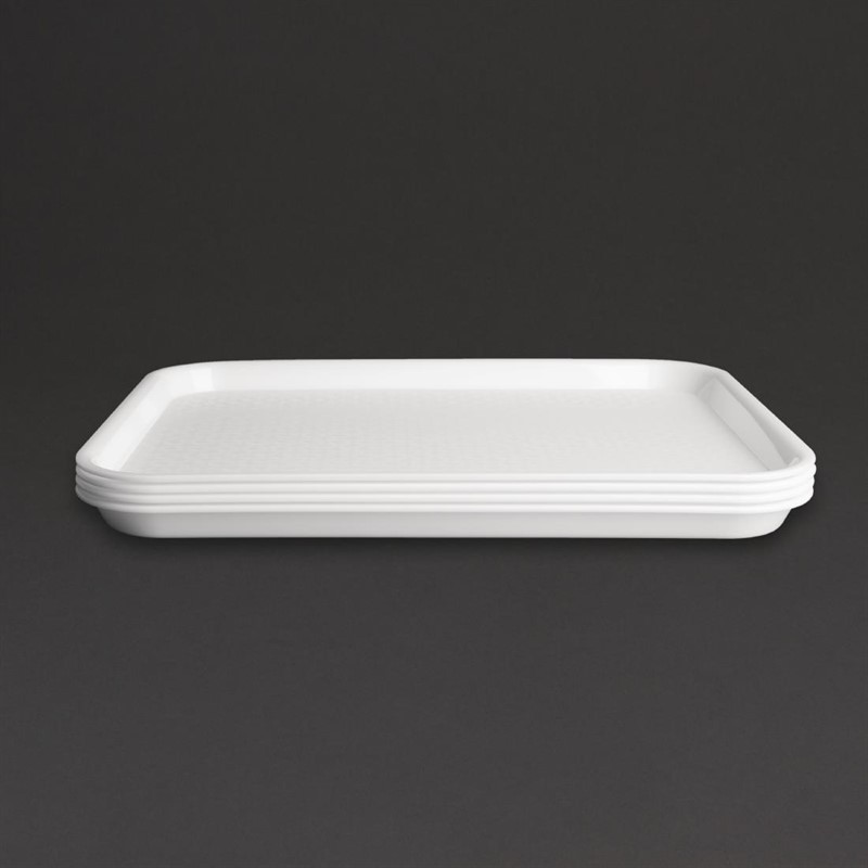  Kristallon Plateau fast food en plastique blanc 345 x 265mm 