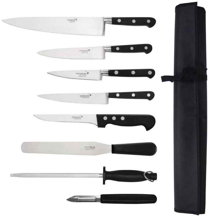  Deglon Sabatier Ensemble 8 couteaux avec &eacute;tui Deglon Sabatier 