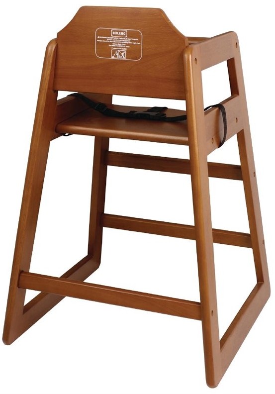  Bolero Chaise haute en bois finition bois foncé 