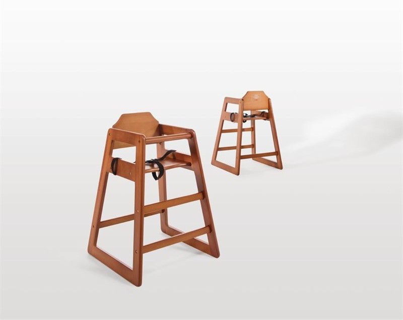  Bolero Chaise haute en bois finition bois foncé 