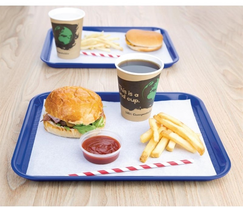  Kristallon Plateau fast food en plastique bleu 