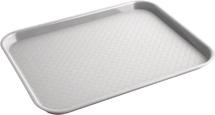  Kristallon Plateau fast food en plastique gris 