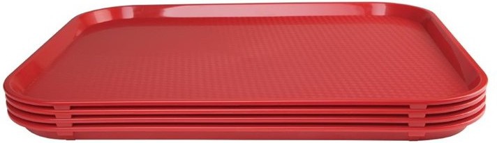  Kristallon Plateau self-service rouge 450 x 350mm 