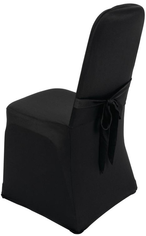  Bolero Housse de chaise de banquet noire 