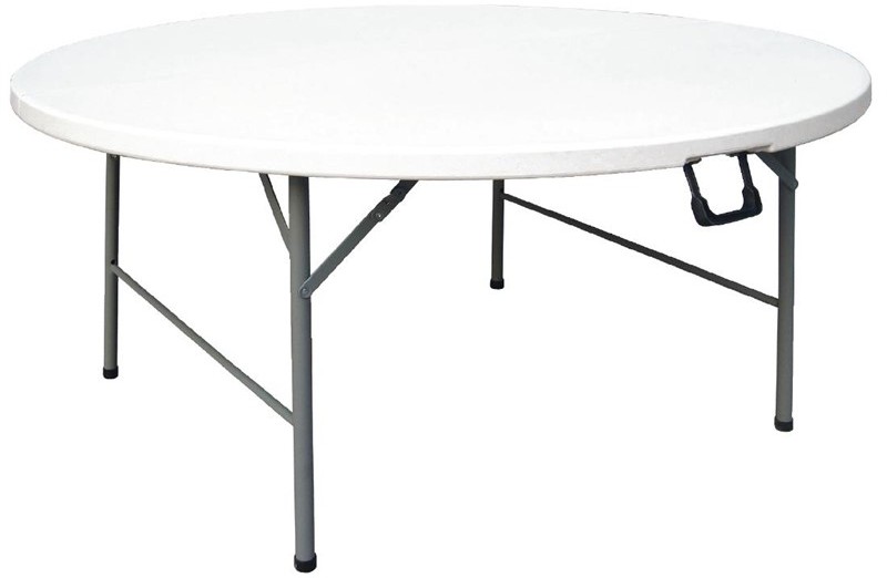  Bolero Table ronde pliable au centre blanche 1530mm 