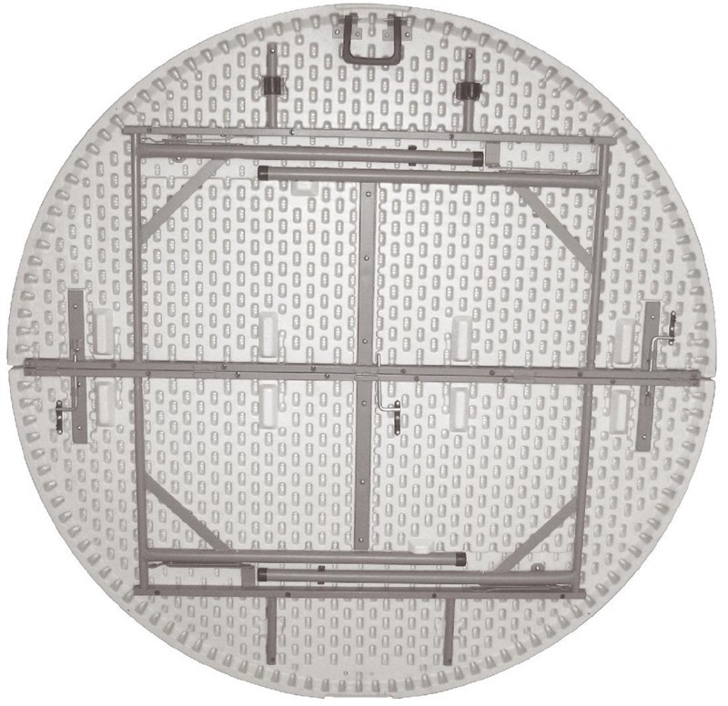  Bolero Table ronde pliable au centre blanche 1530mm 