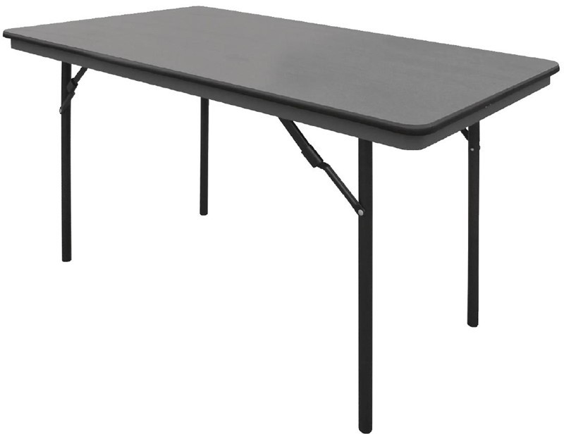  Bolero Table rectangulaire pliante grise en ABS 1220mm 