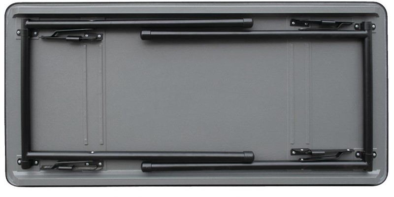  Bolero Table rectangulaire pliante grise en ABS 1220mm 