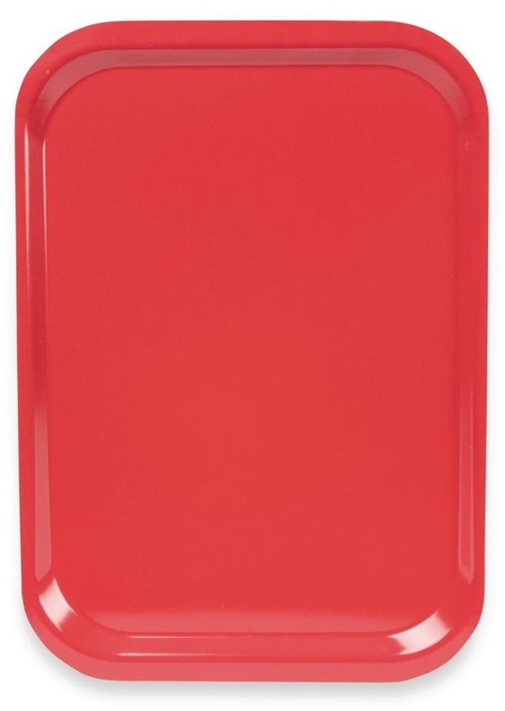  Roltex Plateau de service en polyester Trap&egrave;ze GN 500x325mm rouge 